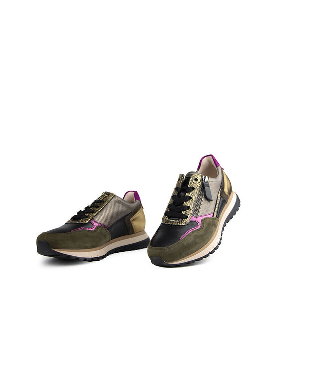 Gabor Sneaker Schwarz Efeu Golden Triton