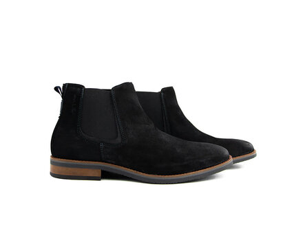 Van Lier Van Lier Chelsea Boots Amalfi Zwart Suède
