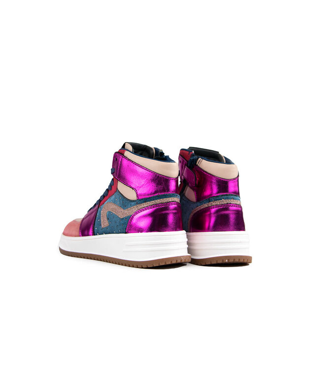Hip Hoge Sneaker Fucsia Combi