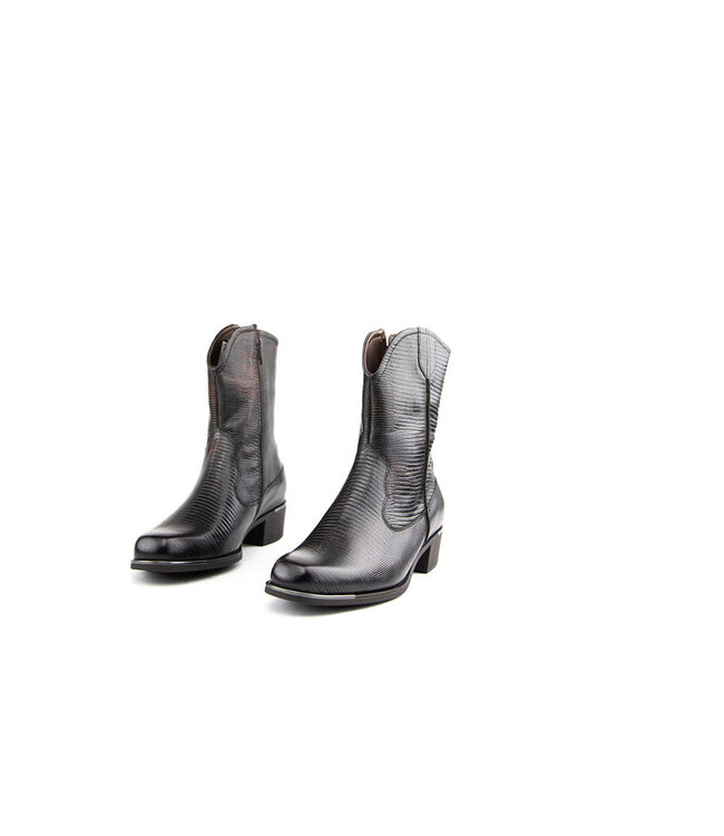 Durea Western Boot Cognac Print