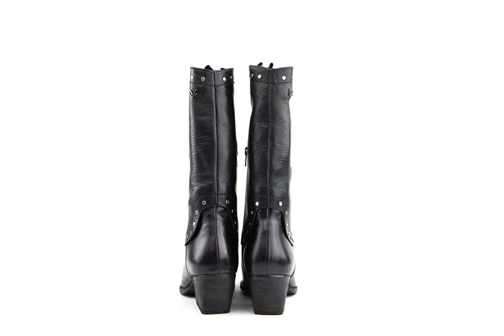 Lazamani Lazamani Mid High Western Boot Studs Black