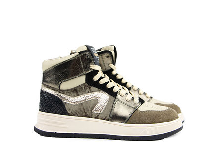 HIP Hip Hoge Sneaker Taupe Combi HIP Hip Hoge Sneaker Taupe Combi