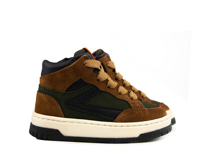 Pinocchio Pinocchio Hoge Sneaker Middenbruin Combi Pinocchio Pinocchio Hoge Sneaker Middenbruin Combi