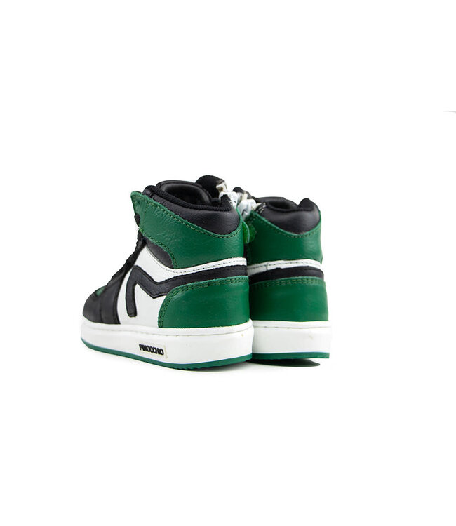 Pinocchio Hoge Sneaker Groen Zwart