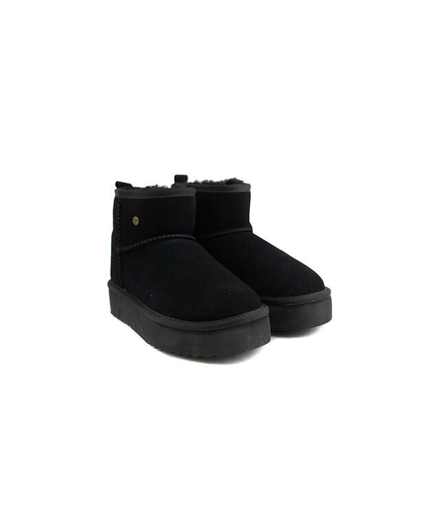 Warmbat Boots Wallaby Plateau Black Suede