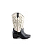Lazamani Western Boots Offwhite Black