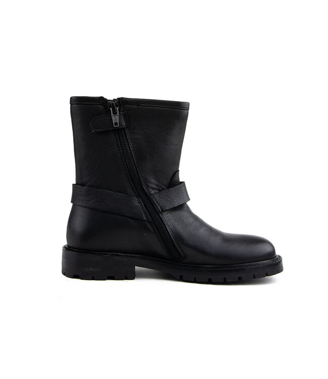 Hip Bikerboot Zwart Combi