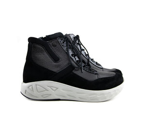 Wolky Hoge Sneaker Leap Leather Black I HOGE KORTING Steenbergen