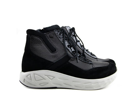 Wolky Wolky Hoge Sneaker Leap Leather Black Wolky Wolky Hoge Sneaker Leap Leather Black