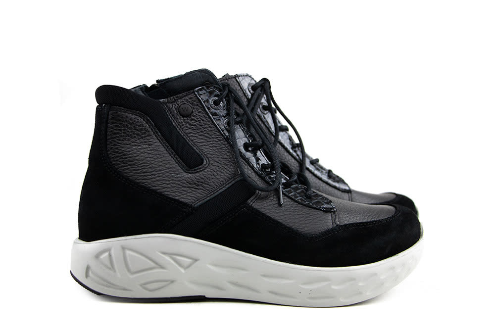 Leather Wolky Groningen Wolky Hoge Sneaker Leap Leather Black I