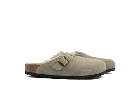 Birkenstock Birkenstock Boston Shearling LEVE Taupe Birkenstock Birkenstock Boston Shearling LEVE Taupe