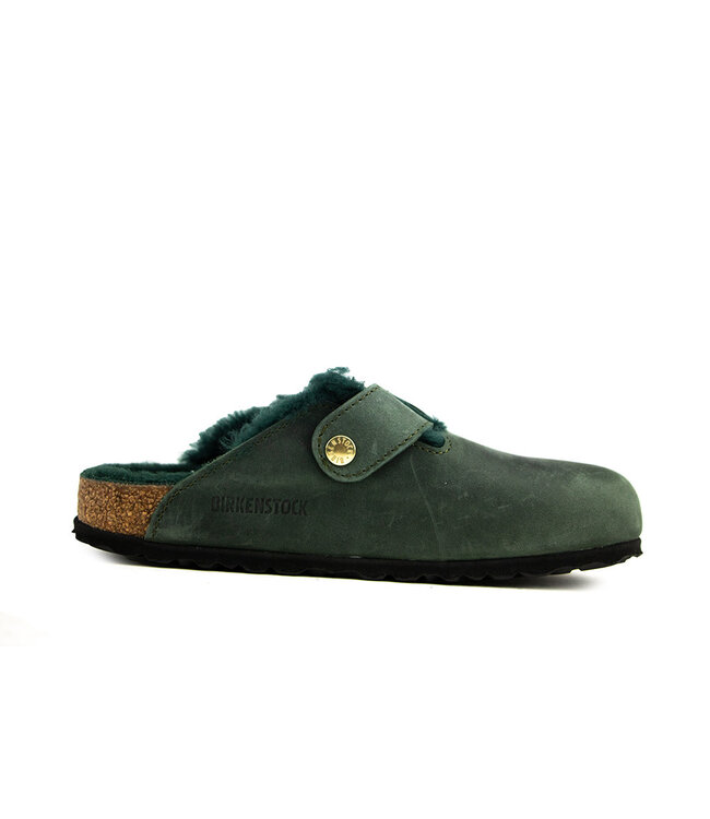 Birkenstock Boston Big Buckle Shearling Thyme