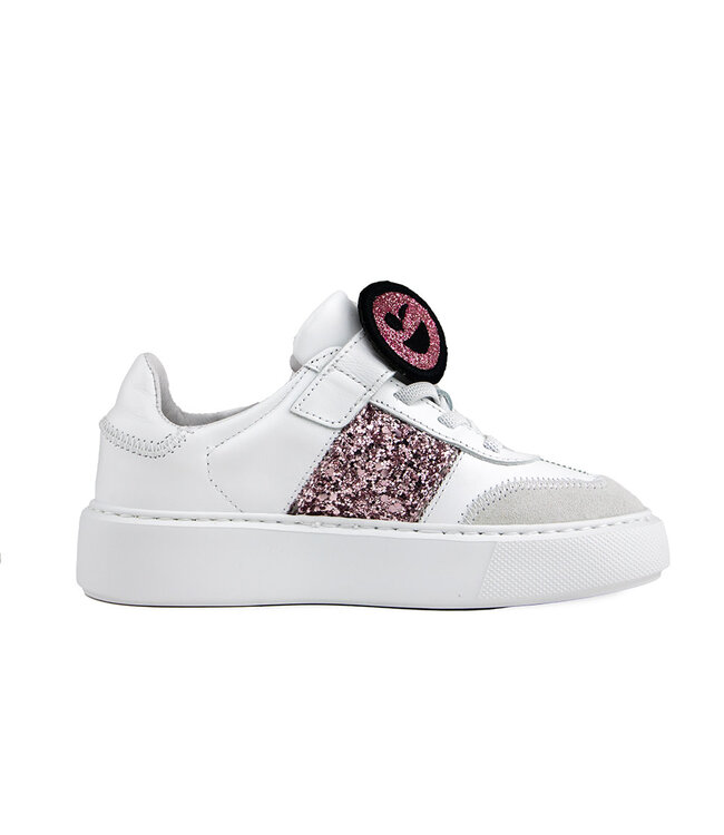 Nubikk Vince Wing K White Combi Glitter Pink