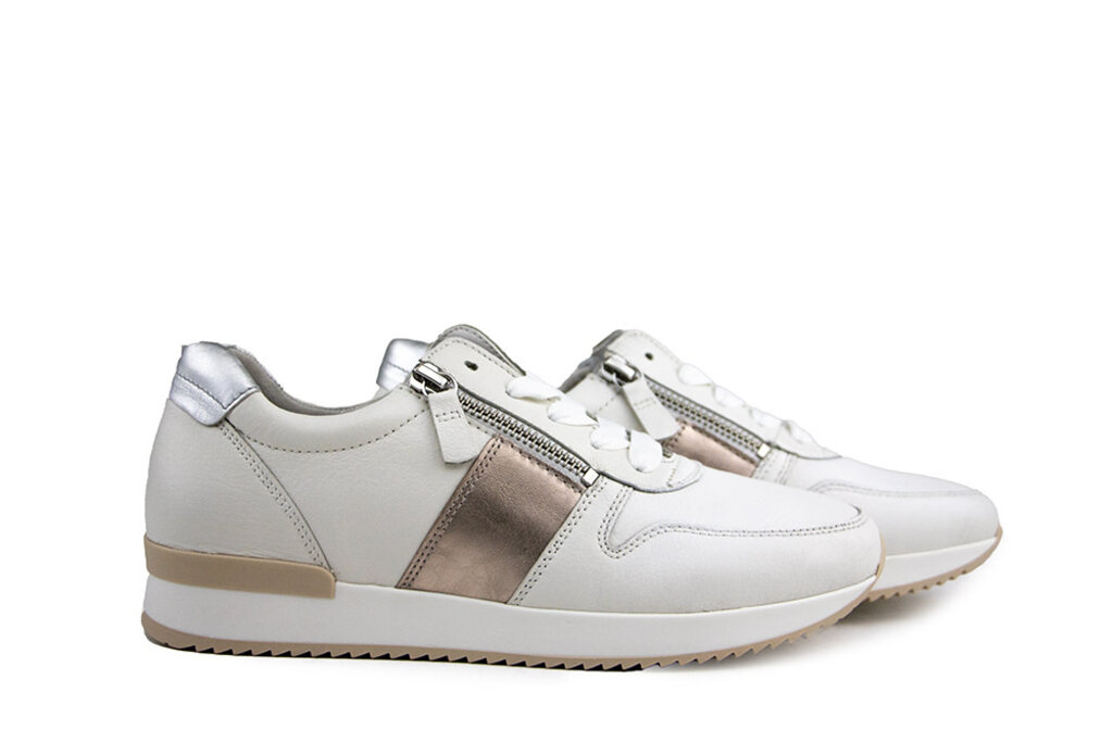 Gabor Gabor Sneaker Latte Puder Silber Nappa Satin