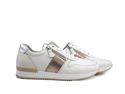 Gabor Gabor Sneaker Latte Puder Silber Nappa Satin Gabor Gabor Sneaker Latte Puder Silber Nappa Satin