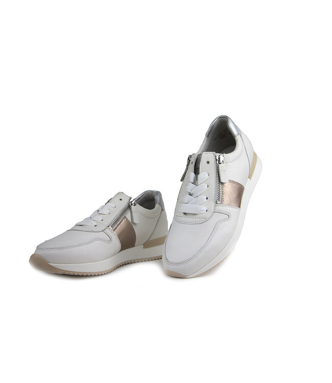 Gabor Sneaker Latte Puder Silber Nappa Satin