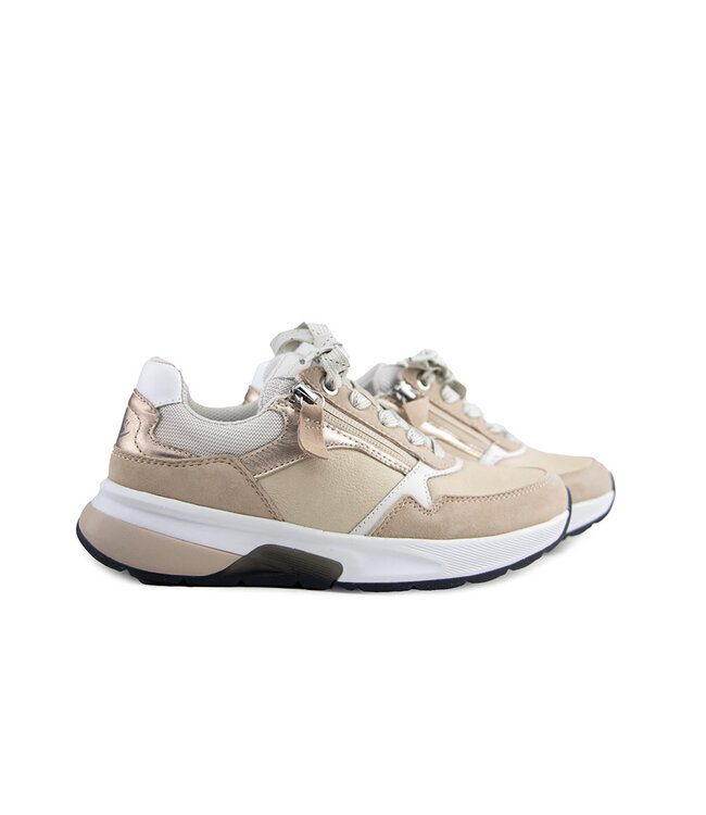 Gabor Rolling Soft Sneaker Leinen Oak Puder