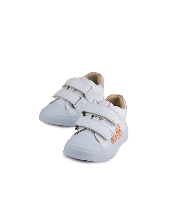 Shoesme Sneaker Klittenband White Pink