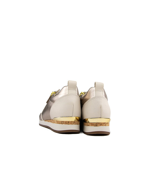 Gabor Sneaker Puder Creme Gold Satin