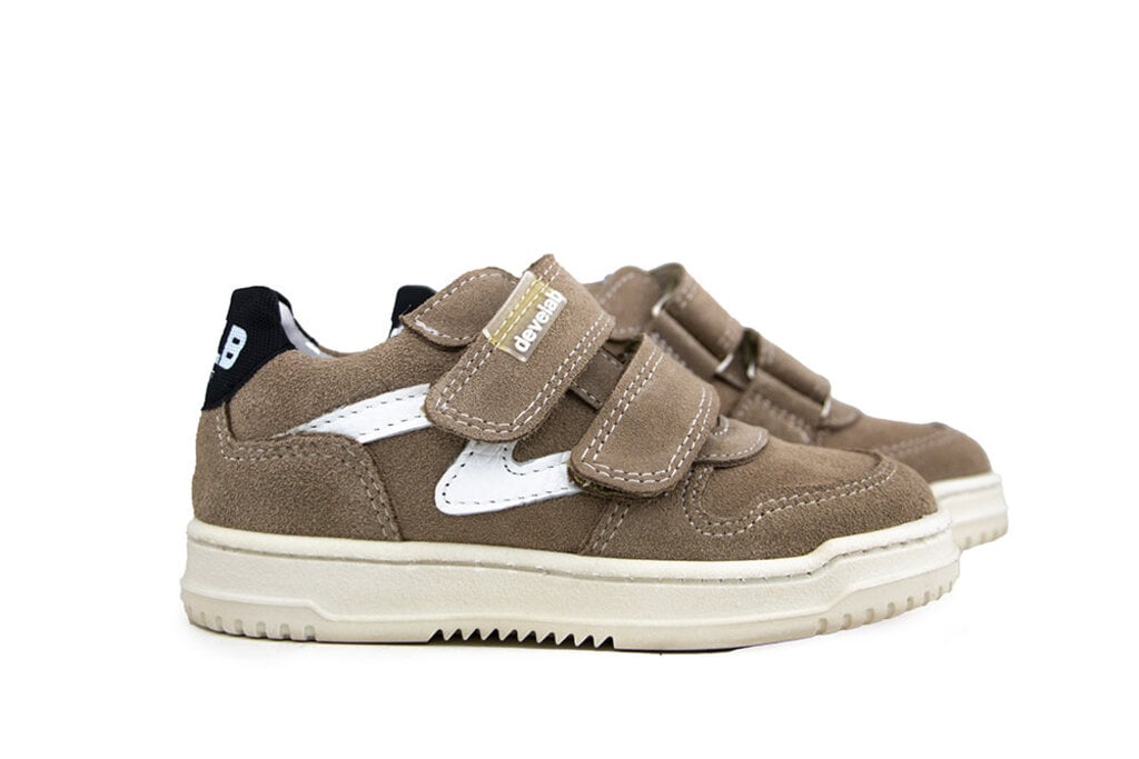 Develab Develab Klittenband Sneaker Taupe Suède