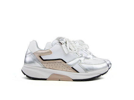 Gabor Gabor Rolling Soft Sneaker Weiss Silber Puder Gabor Gabor Rolling Soft Sneaker Weiss Silber Puder