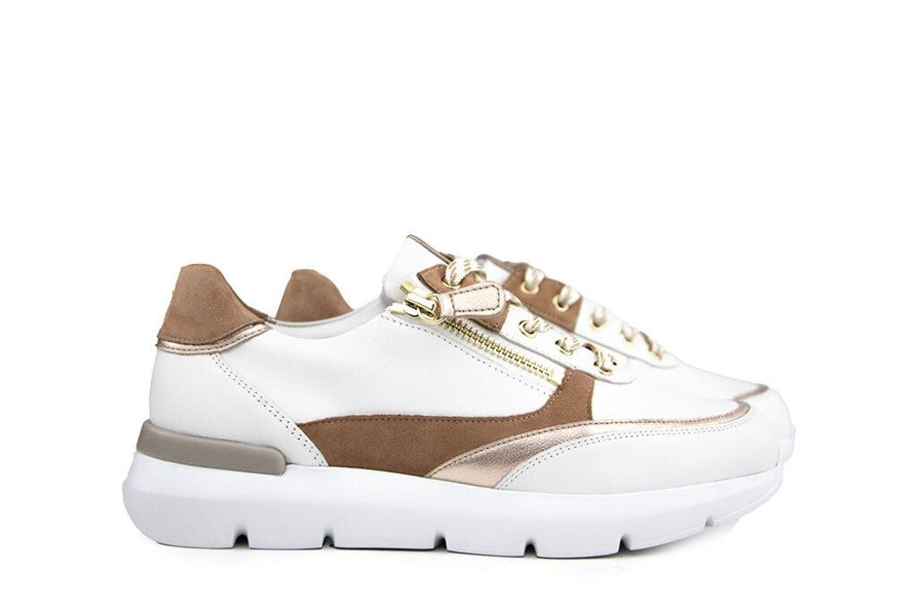 Hassia Hassia Sneaker Weiss Cappuccino Bordeaux