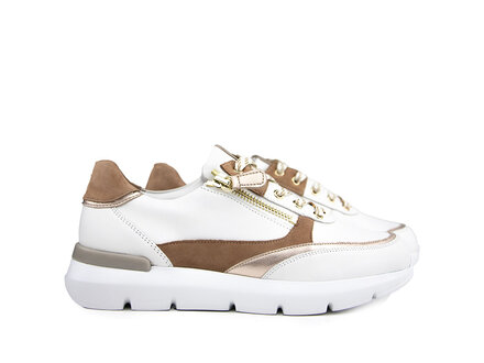 Hassia Hassia Sneaker Weiss Cappuccino Bordeaux H Hassia Hassia Sneaker Weiss Cappuccino Bordeaux H
