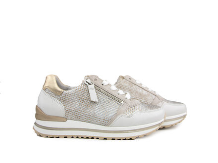 Gabor Gabor Sneaker Raffia Beige Offwhite Platin H Gabor Gabor Sneaker Raffia Beige Offwhite Platin H