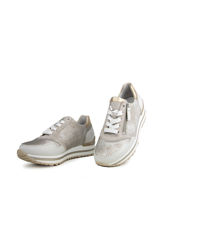 Gabor Sneaker Raffia Beige Offwhite Platin
