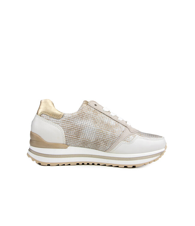 Gabor Sneaker Raffia Beige Offwhite Platin