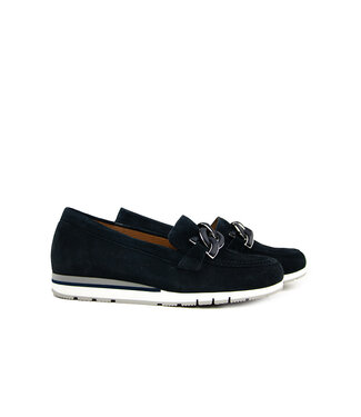 Gabor Gabor Loafer Ketting Dark Blue Suede