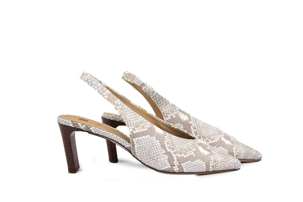 Högl Hogl Slingback Pump Taupe Multi Pearlsnake