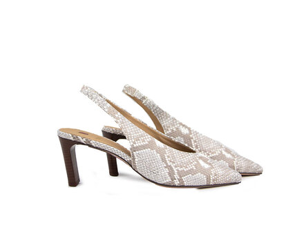 Högl Hogl Slingback Pump Taupe Multi Pearlsnake Högl Hogl Slingback Pump Taupe Multi Pearlsnake