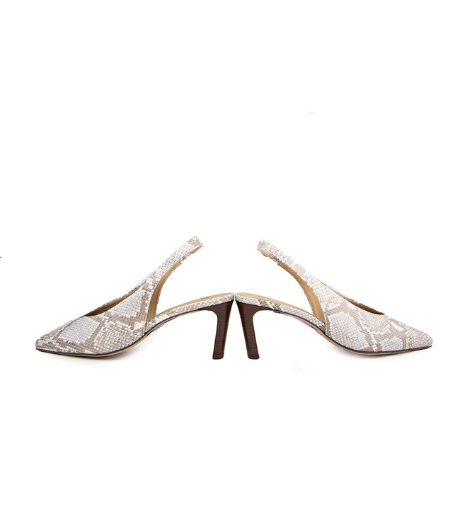Hogl Slingback Pump Taupe Multi Pearlsnake