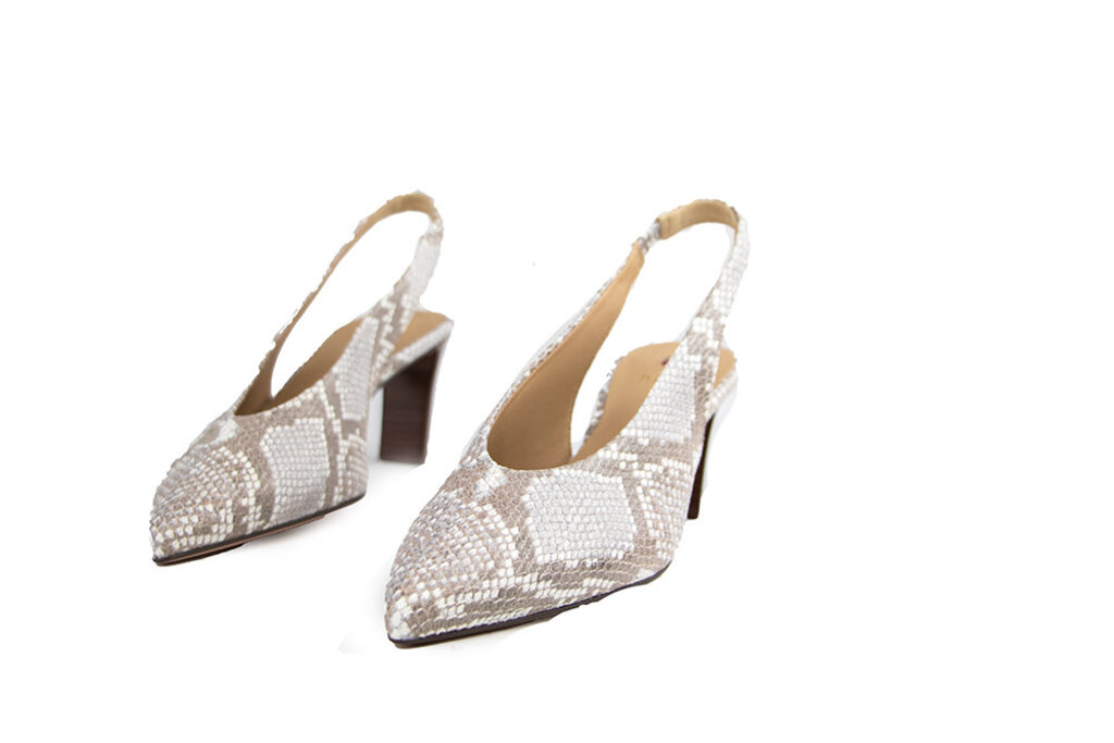 Högl Hogl Slingback Pump Taupe Multi Pearlsnake