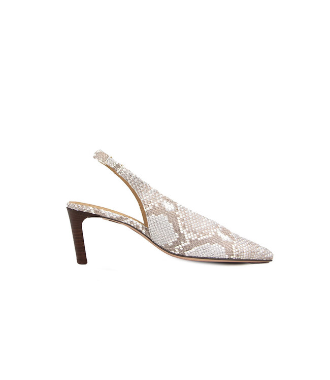 Hogl Slingback Pump Taupe Multi Pearlsnake