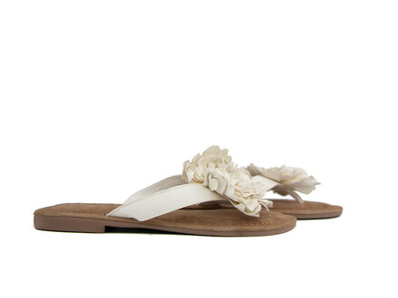 Lazamani Lazamani Slipper Flower Offwhite Lazamani Lazamani Slipper Flower Offwhite