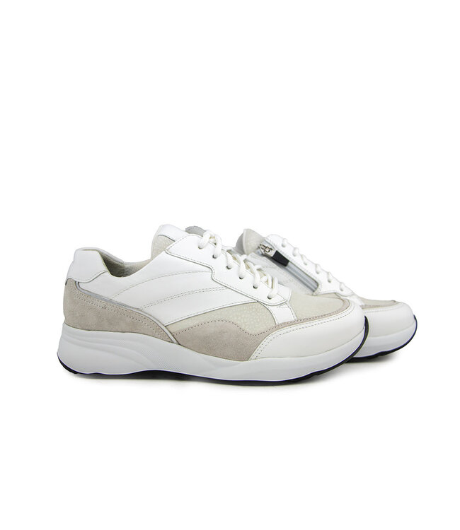 Durea Sneaker Wit Mat Zilver