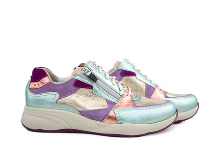 Durea Durea Sneaker Groen Lilla Goud Metaal K Durea Durea Sneaker Groen Lilla Goud Metaal K