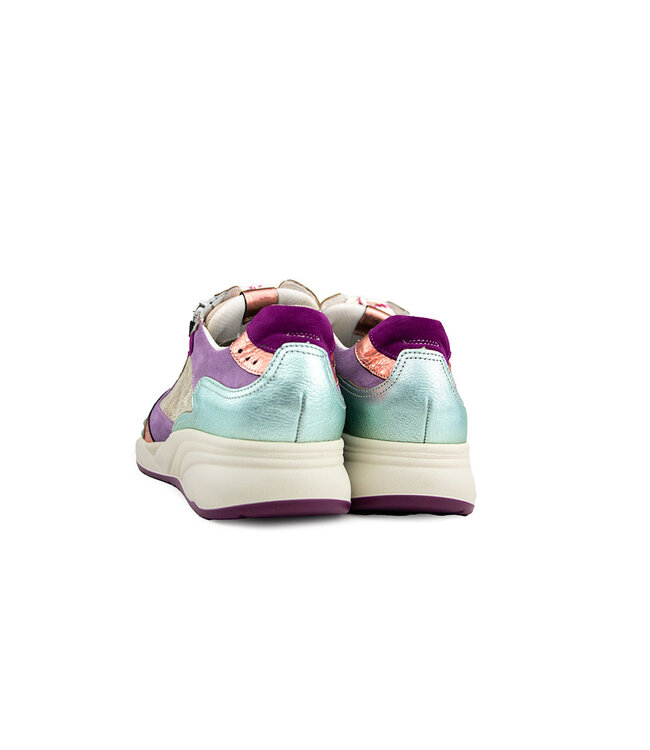 Durea Sneaker Groen Lilla Goud Metaal K