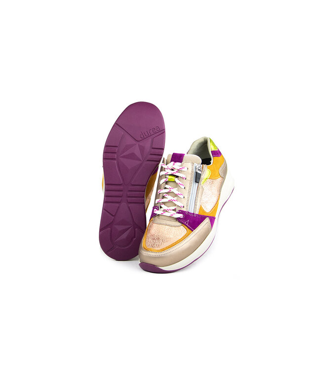Durea Durea Sneaker Oranje Rame Violet Torrone K