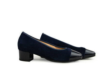 Hassia Hassia Pump Blue Multi Suede Lak Evelyn J Hassia Hassia Pump Blue Multi Suede Lak Evelyn J