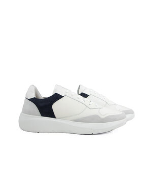 Nubikk Nubikk Rocky Road Wave White Leather Navy
