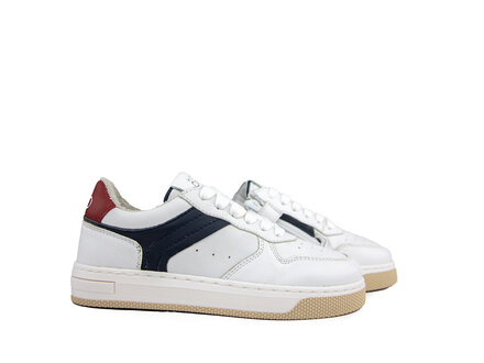 HIP Hip Sneaker Wit Leer Combi HIP Hip Sneaker Wit Leer Combi