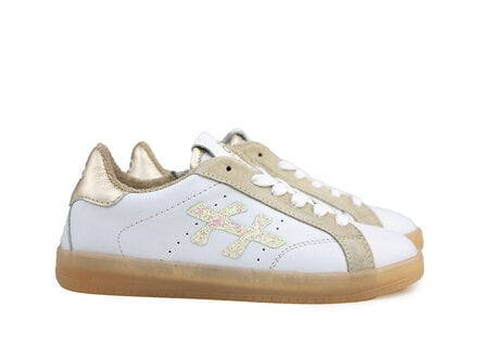 HIP Hip Sneaker Wit Beige Combi