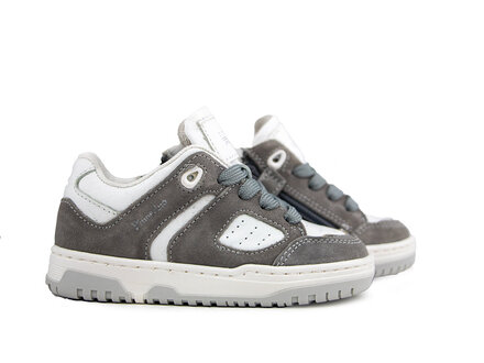 Pinocchio Pinocchio Sneaker Grijs Wit Combi Pinocchio Pinocchio Sneaker Grijs Wit Combi