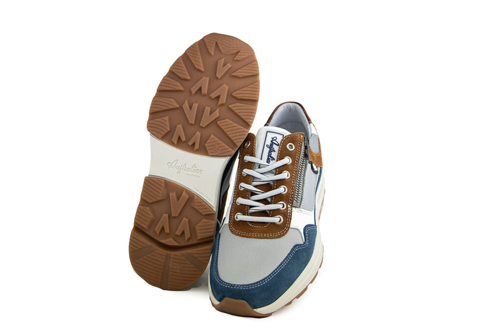 Australian Australian Sneaker Connery H Grey Blue Tan