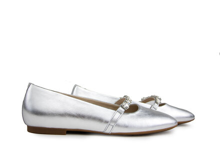 Gabor Gabor Bandschoen Shine Metallic Silber Kristal Gabor Gabor Bandschoen Shine Metallic Silber Kristal