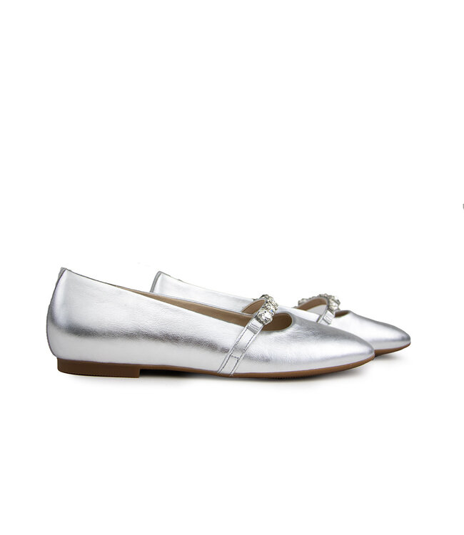 Gabor Bandschoen Shine Metallic Silber Kristal