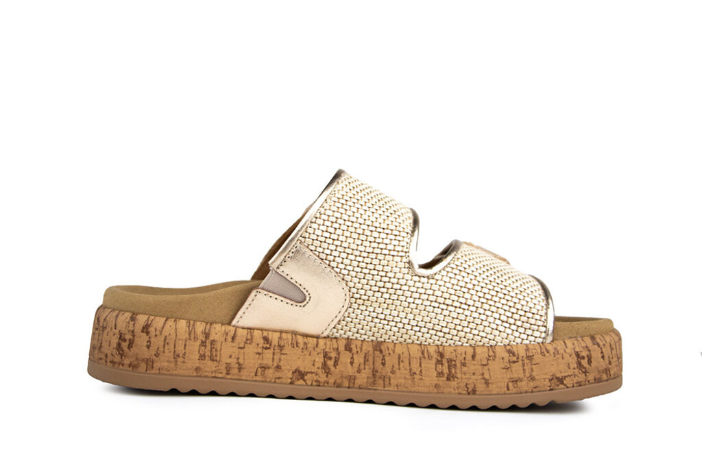 Gabor Gabor Slipper Raffia Natur Champagner
